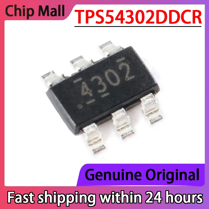 5PCS  Original Genuine Patch TPS54302DDCR SOT-23-6 Synchronous Step-down Converter Chip