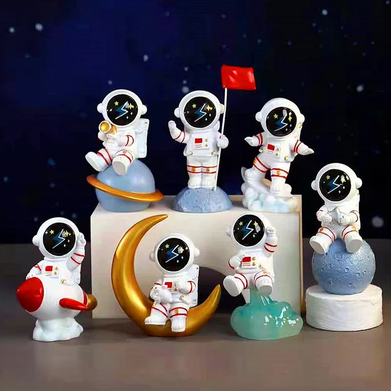 Astronaut Blind Box Figuur Standbeeld Beeldje Ruimtevaarder Sculptuur Educatief Speelgoed Desktop Decoratie Astronaut Model Voor Kids Gift