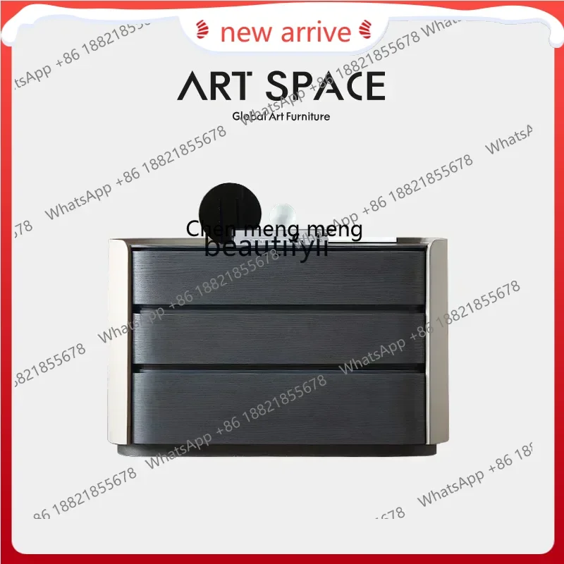 

SS new style Italian light luxury solid wood three-bucket cabinet, modern restaurant storage side cabinetss 7486