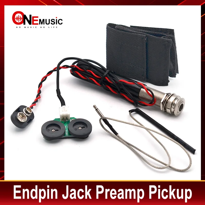 Pen Style Endpin Jack Preamp Pickup Kit for Acoustic Guitar Endpin Jack Preamp Kit