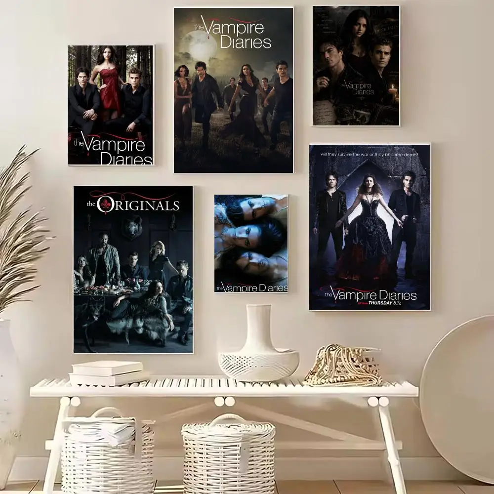 Movies T-The Vampire Diaries Poster PP Wall Decor Posters Celebrity Art Prints Aesthetic Wall Art Bedroom Office Home Gift