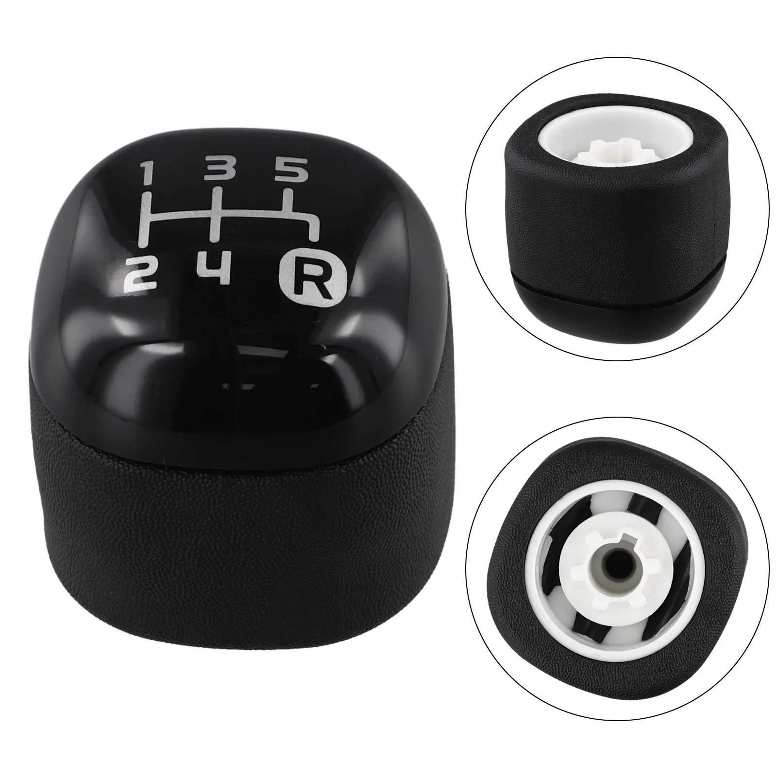 5-speed Gear Knob Stick Buttons For Fiat- For Panda From 2012-2024 Black Plastic 502942700 Gear Shift Head Interior Accessories