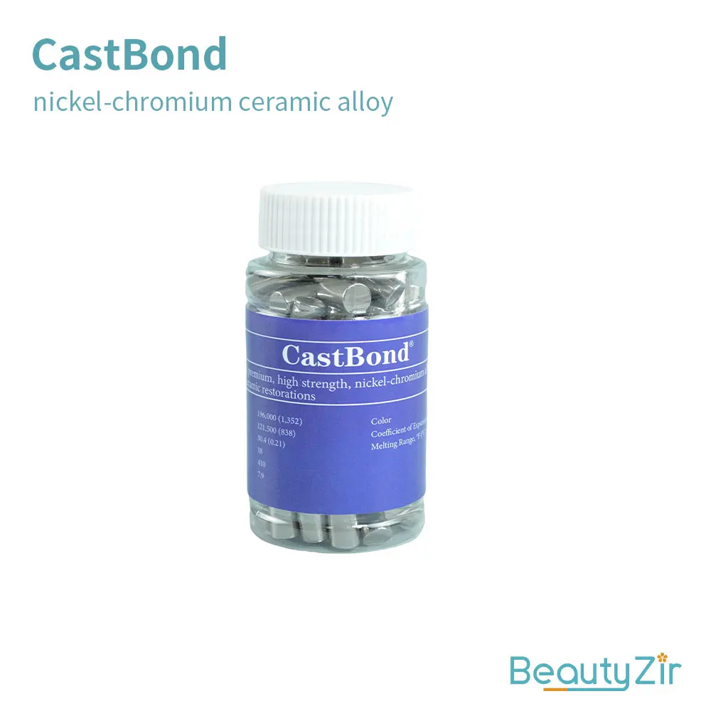 400 g/bouteille CastBond-Bouteille en alliage céramique dégrad- Dnomium, sans béryllium, matériau de laboratoire dentaire Ni-Cr, alliage métallique fondu au métal (PFM),