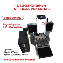 Machine de gravure sur métal CNC 3040 entièrement en fonte, 1,5 KW, fecKW, 3,5 KW, PCB, routeur à bois Carimé en acier avec 3 axes Z, 170mm