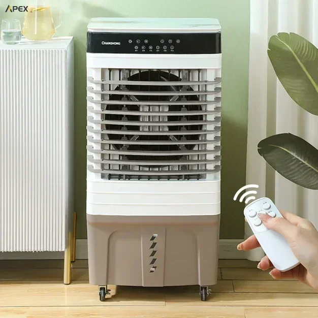 Household small industrial air cooler mobile refrigeration water cooling fan air cooler dual-purpose super strong wind