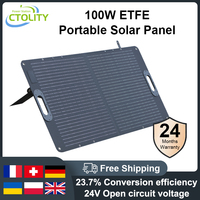 100W Portable Solar Panel 20V Monocrystalline Foldable Solar Charger for Power Station 23.5% Efficiency IP67 for Camping RVs