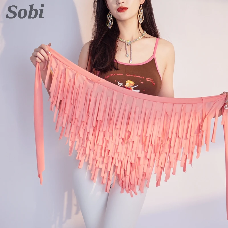 New Belly Dance Waist Scarf Women Sexy Tassel Triangle Oriental Dance Practice Hip Scarf Waist Chain BellyDance Performance Belt