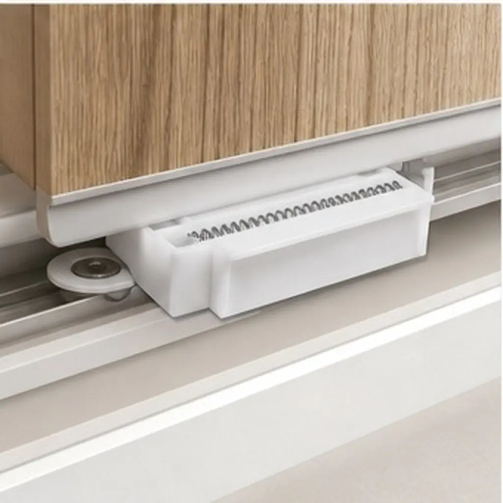 2Pcs Folding Door Spring Channel with ABS Slide Rails for Wardrobe Bifold Doors – Smooth & Quiet Operation