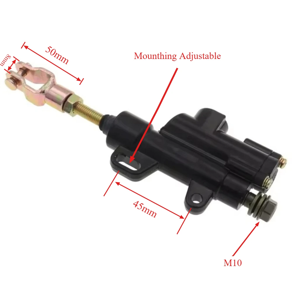 New Motorcycle Rear Hydraulic Brake Master Cylinder Pump For 50cc 70cc 110cc 125cc 150cc 250cc Thumpstar ATV Pit Pro Dirt Bike