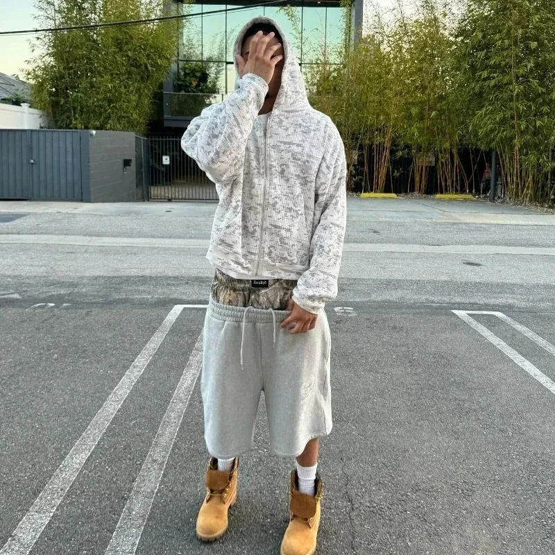 

Специальное издание 2000-х годов, креативный простой дизайн, камуфляжный узор, универсальные повседневные свободные широкие шорты с двойной талией и вышивкой