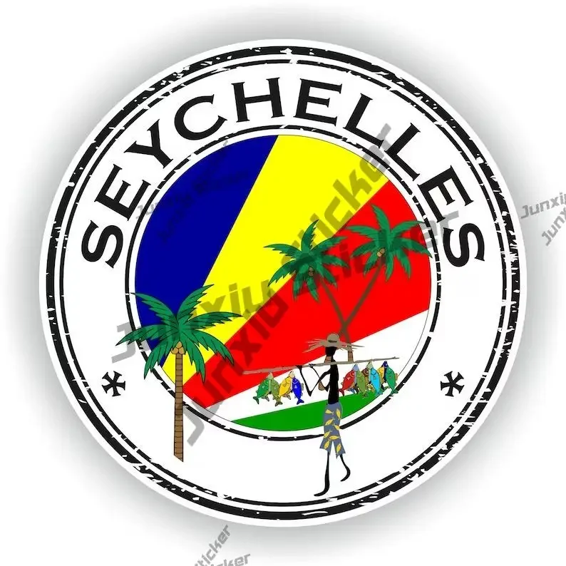 Seychelles Seal Sticker Coat of Arms of South Korea Seoul Round Flag Decal for Car SUV Laptop Book Fridge Guitar Motorcycle