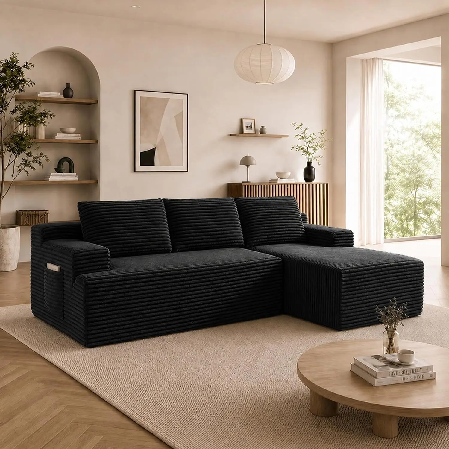 Boneless Couch Comfy Sectional Couches for Living Room,U Shaped Modular Cloud Couch Sofa, Minimalist Modular Sectional, Custom