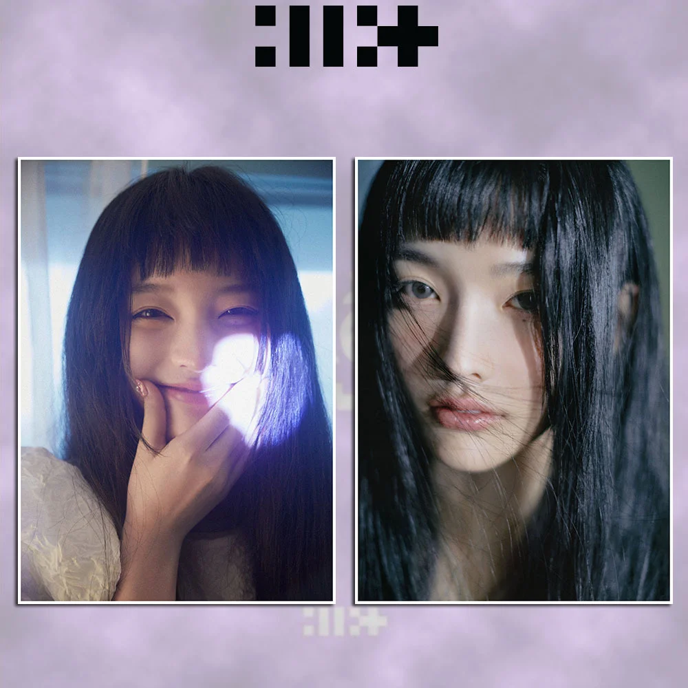 Kpop Illit Super real ME 2ชิ้นโปสเตอร์ HD yunah minju Moka dinding kamar tidur กาวในตัวสติกเกอร์ตกแต่งภาพวาดแฟนของขวัญ