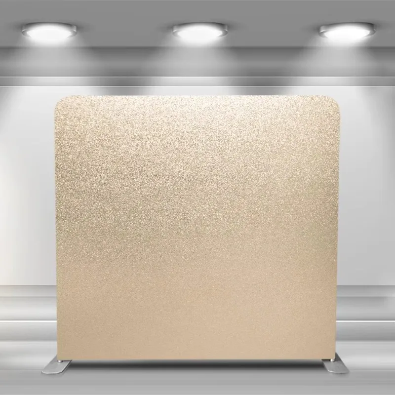 Beige Flash Exhibition Pillowcase Background Display Portable Tension Fabric Double Sided Photo Booth with Aluminum Frame