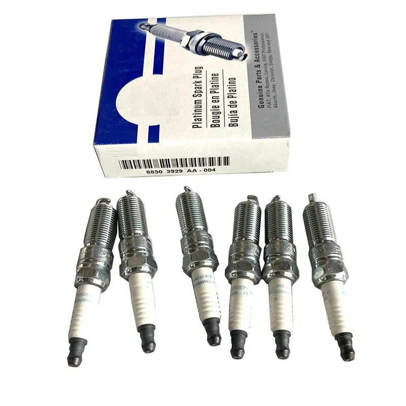 NBJKATO Brand New Genuine 6 PCS Spark Plugs OEM 68303929AA For Chrysler 300C Sebring Dodge Journey