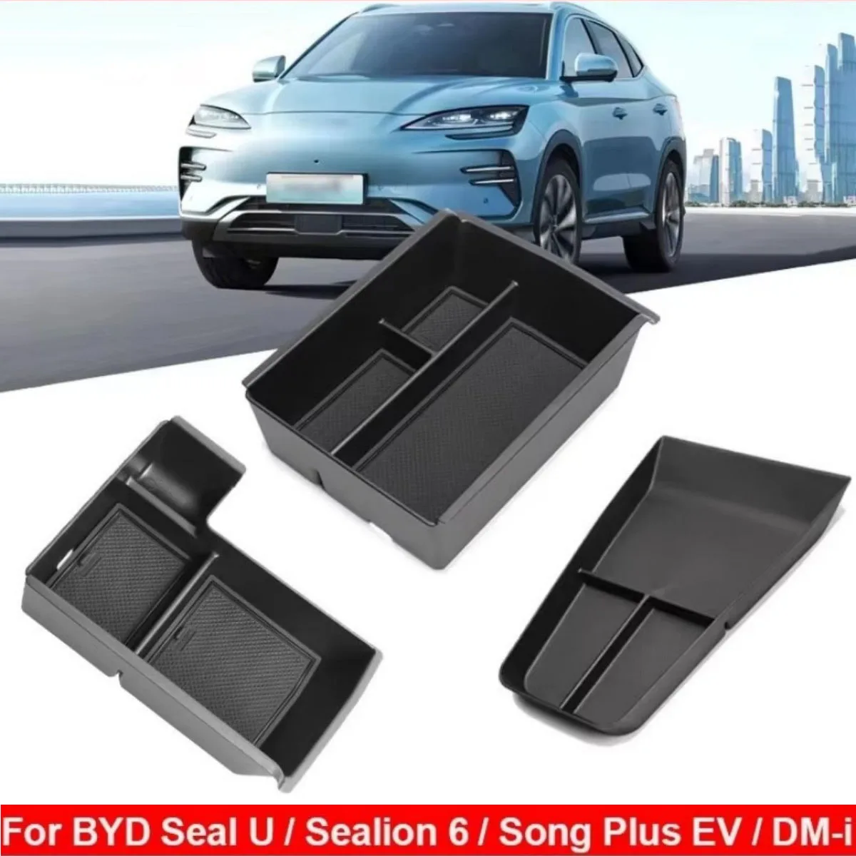 

Armrest Storage Box Cup Holder for BYD Seal U Sealion 6 Song Plus Champion Edition 2023 2024 2025 Car Interior Accessories