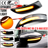 LED Dynamic Turn Signal Light Side Mirror Sequential Indicator Blinker Lamp For Ford Fiesta MK6 VI /UK MK7 2008-17 B-Max 2012-17