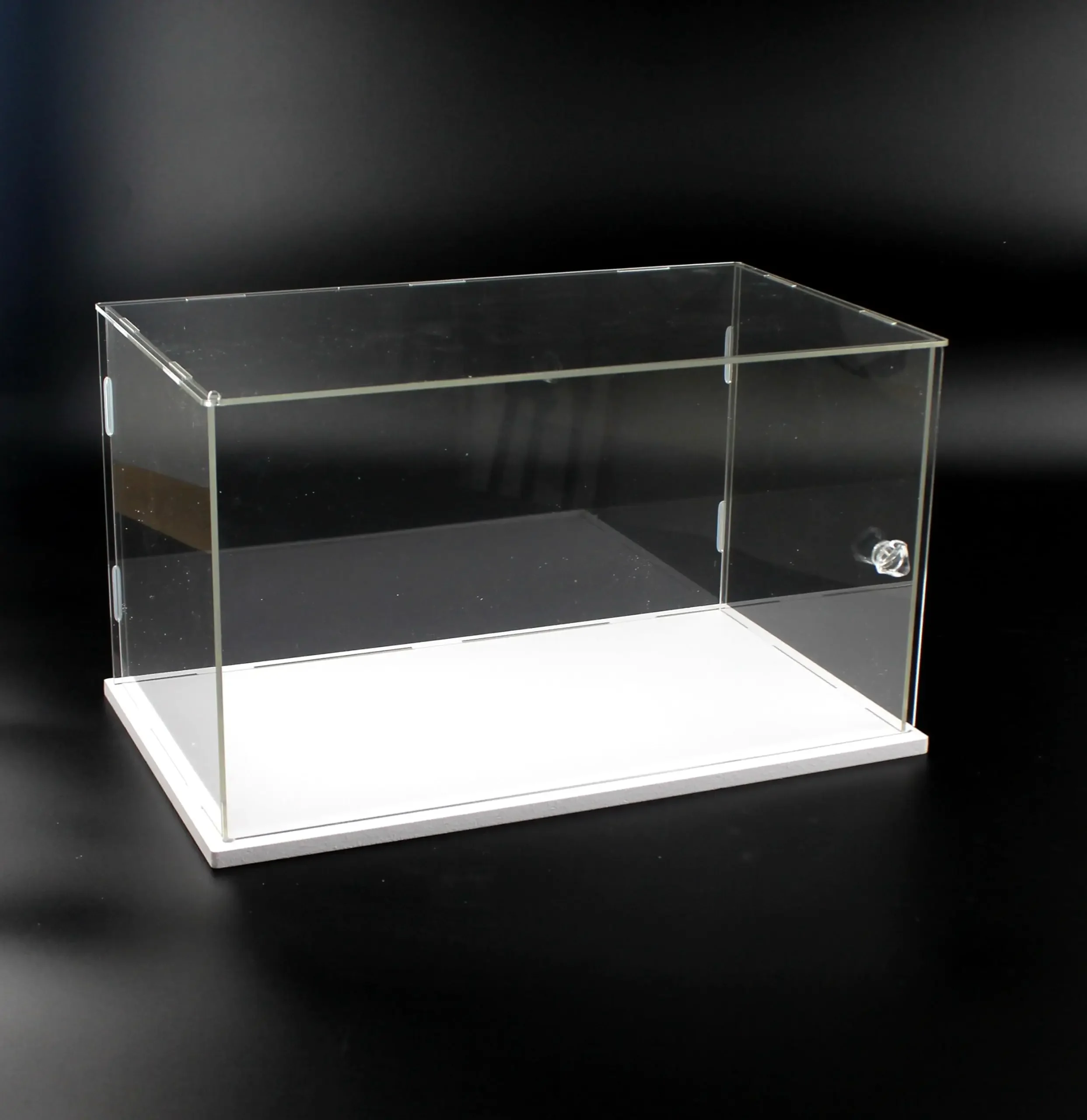 علبة عرض أكريليك مع عرض الباب، شخصيات الحركة، صندوق عرض نموذج تخزين الألعاب، عرض حماية ضد الغبار للمقتنيات