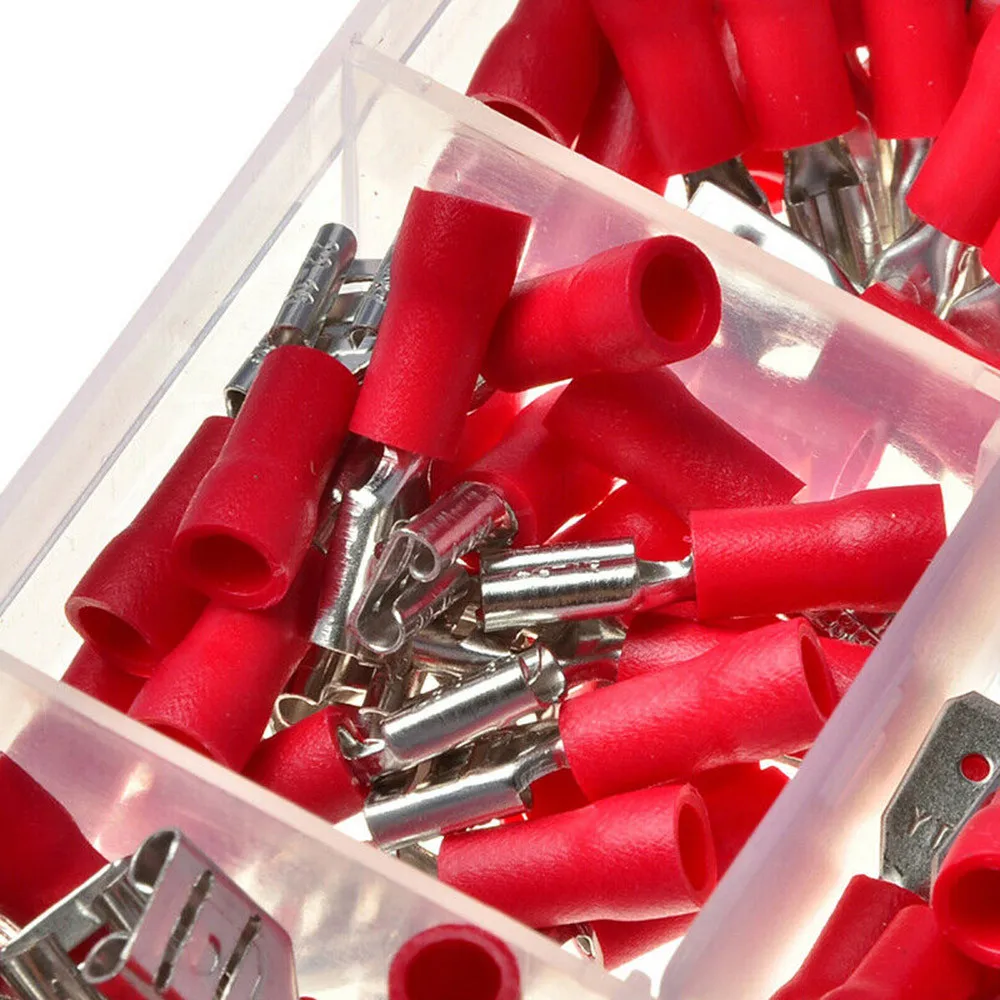 280PCS Assorted Spade Terminals Insulated Cable Connector Electrical Wire Crimp Butt Ring Fork Set Ring Lugs Rolled Kit