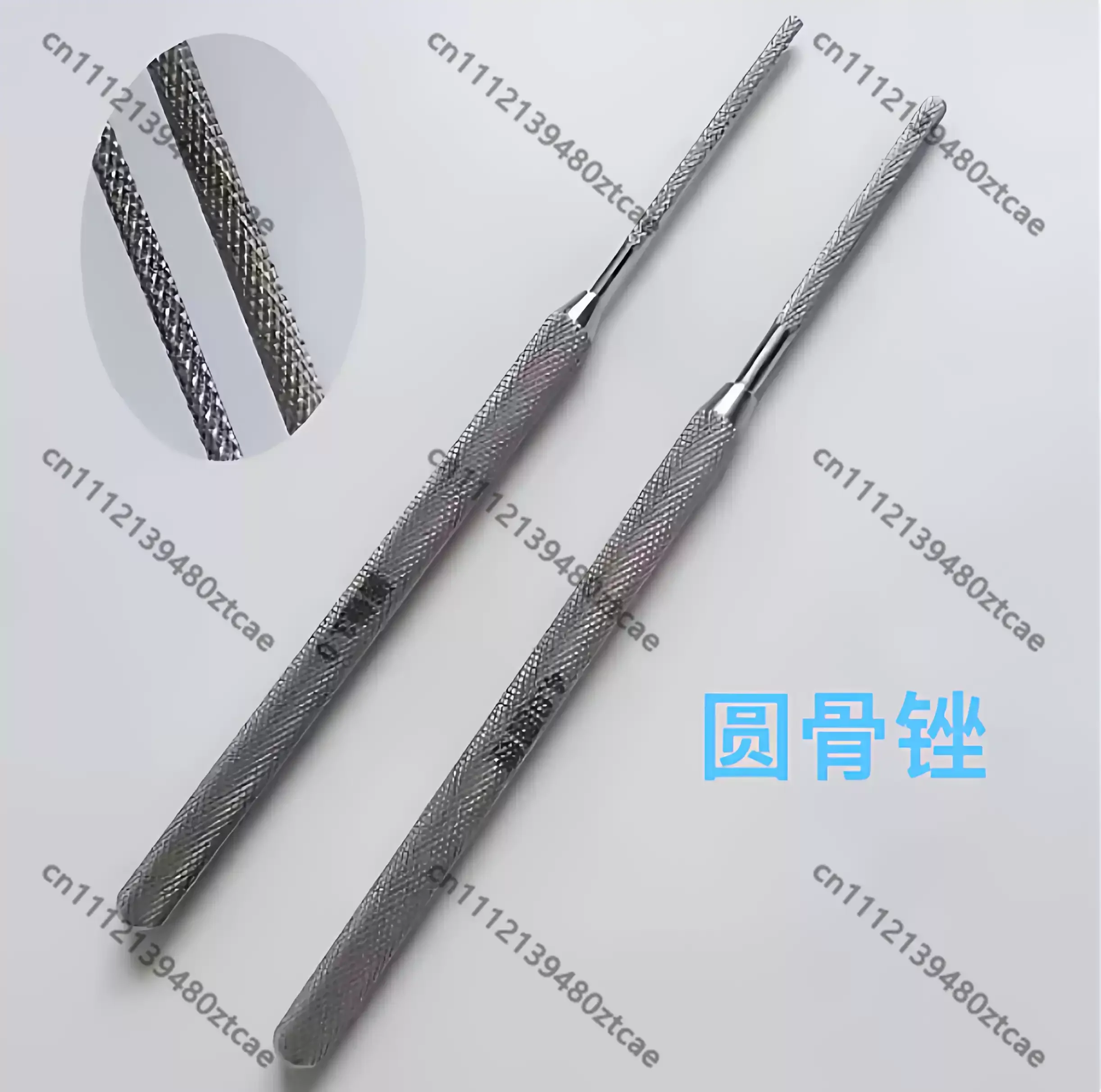 Medical round bone file for human and pet orthopedic surgery, used for bone grinding and bone plate polishing