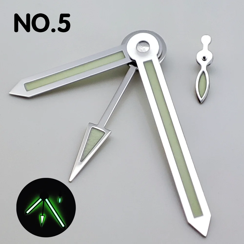 High Quality Watch Hands ST2555 Hands GMT Seconds C3 Luminous Hands For ST2555/ST2533/6497 Movement Replacement Parts