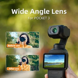 Compatible with OSMO POCKET 3 wide-angle lenses, augmentation filters, external extended angle lens accessories