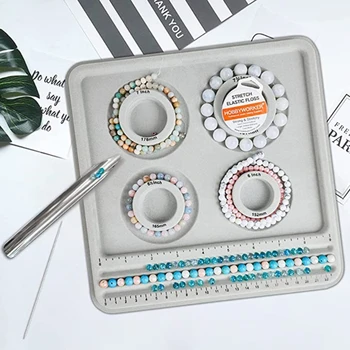 צמיד חרוז לוח הצמיד הצדפות המארגן תכשיטים להכנת מגש עבודה גודל שולחן מדידה צלחת כלי אביזרים