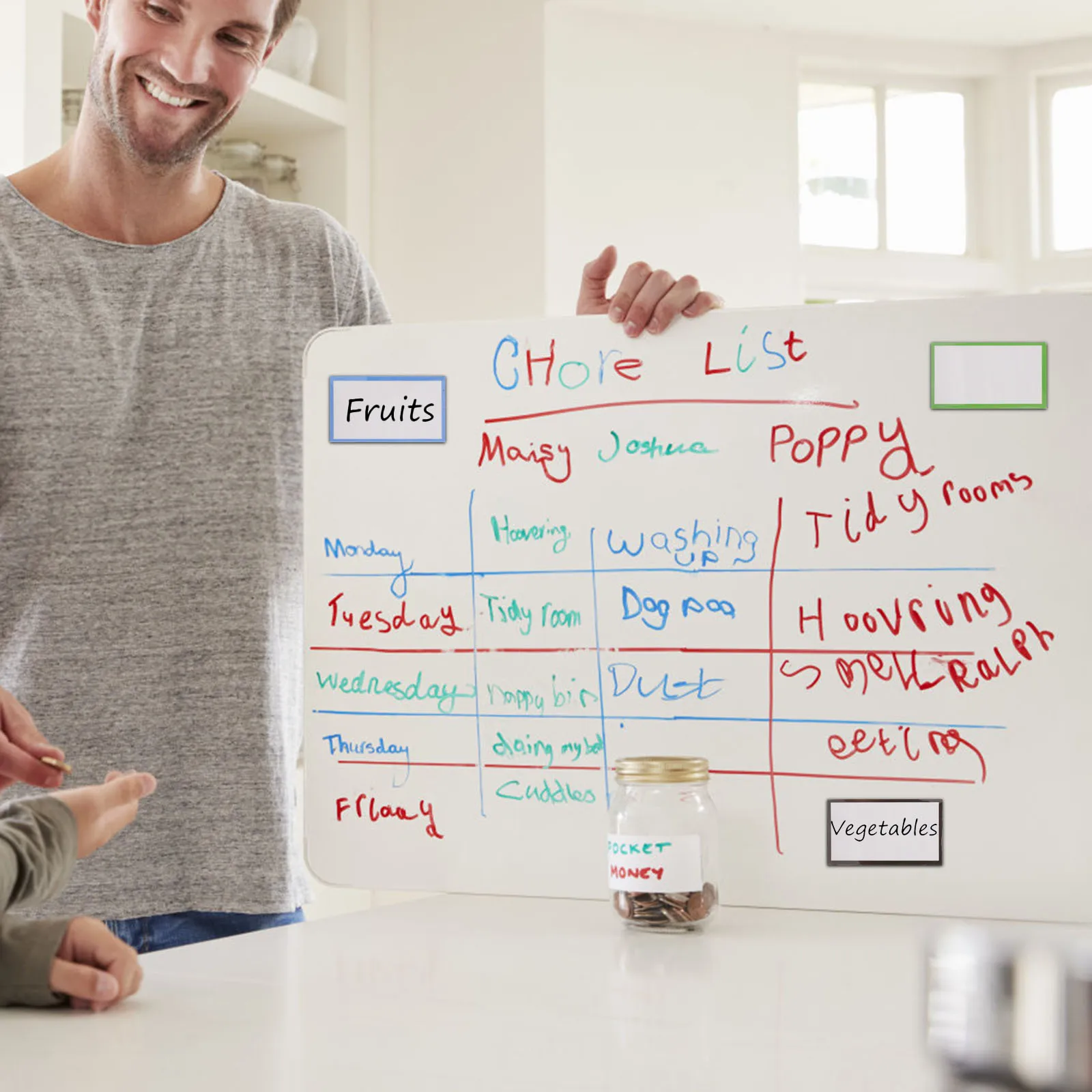 48 szt. Magnetyczne tabliczki z imieniem wielokrotnego użytku, etykiety suchościeralne do tablic, do klasy, biura, domu, etykiety suchościeralne