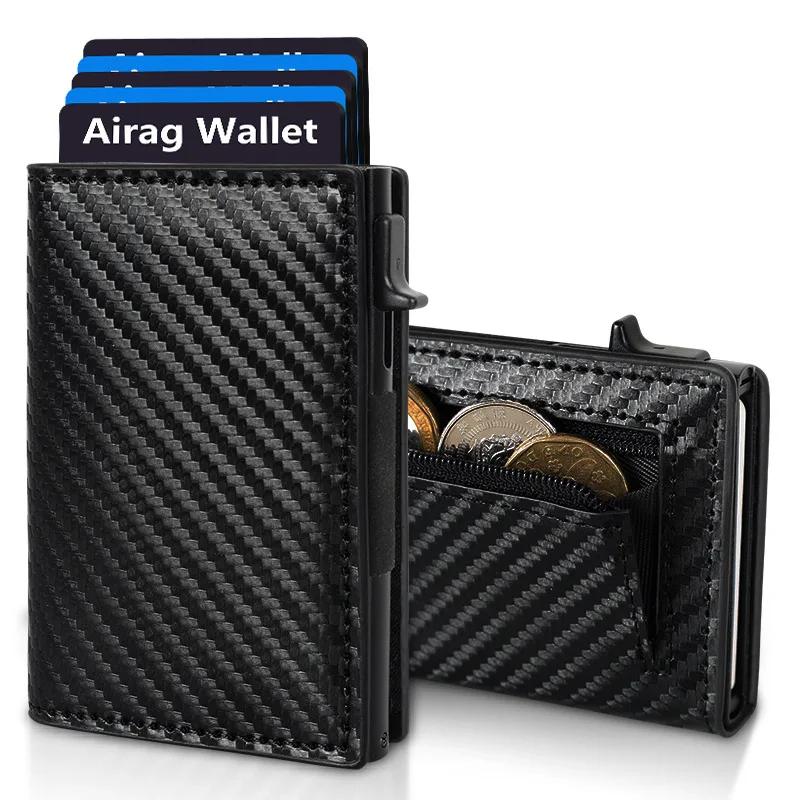 RFID Aluminum Alloy Wallet Bifold Card Holder Slim Metal Credit Card Case Folding Card Wallet RFID Blocking Card Organizer