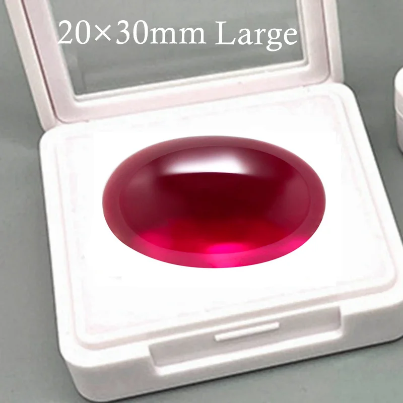 

Large Ruby Gem 20×30mm Oval Flat Cut VVS Loose Gemstones for Jewelry Accessories/Collection/DIY Stone