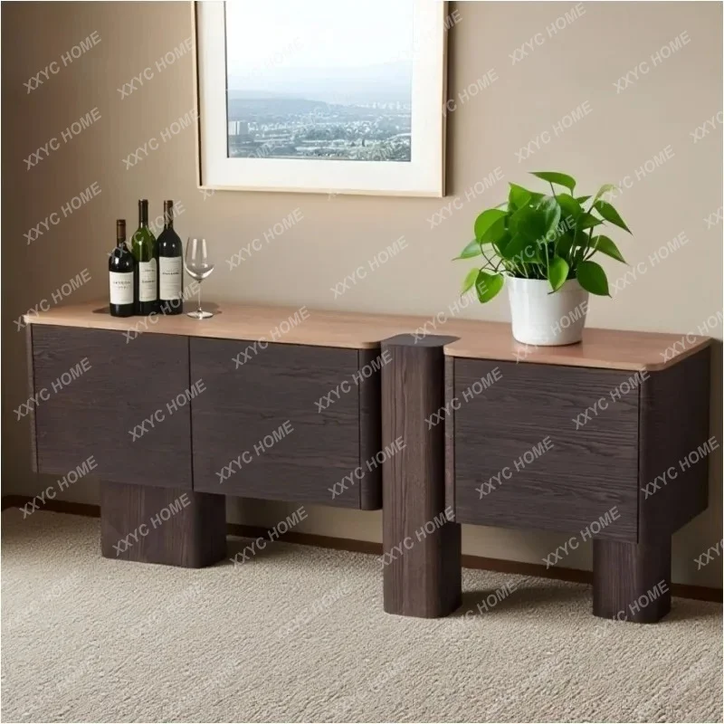 XX Mid-Century Modern Painted Sideboard, Minimalist Entryway Cabinet, Living Room Storage Buffet, Wall-Mounted Shoe Cabinet
