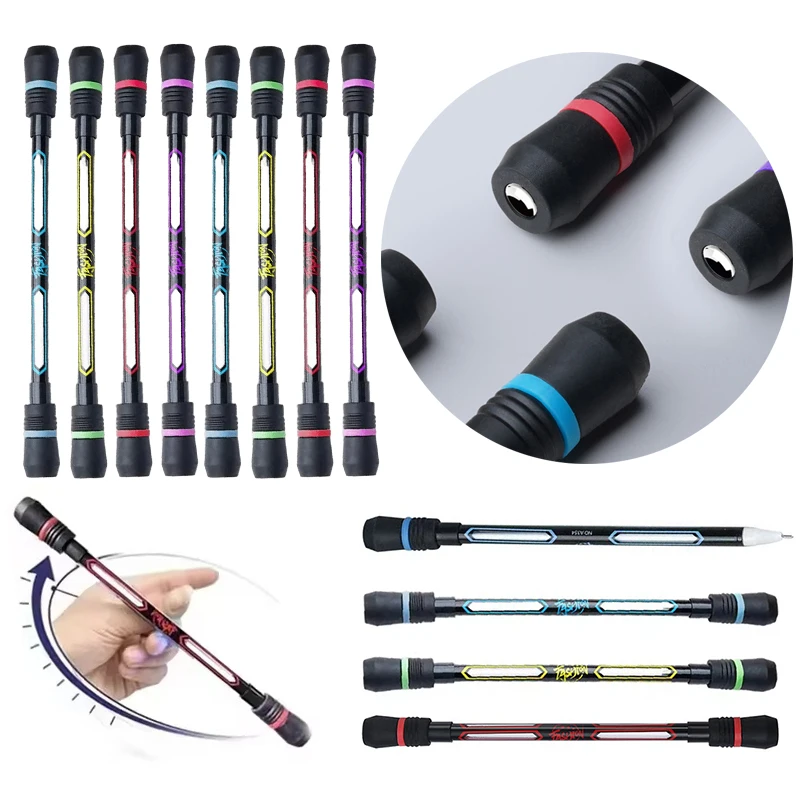 

Красочная вращающаяся ручка, случайный, 4 цвета, вращающаяся ручка на палец, снимающая стресс, записываемые школьные награды, канцелярские принадлежности ZYF