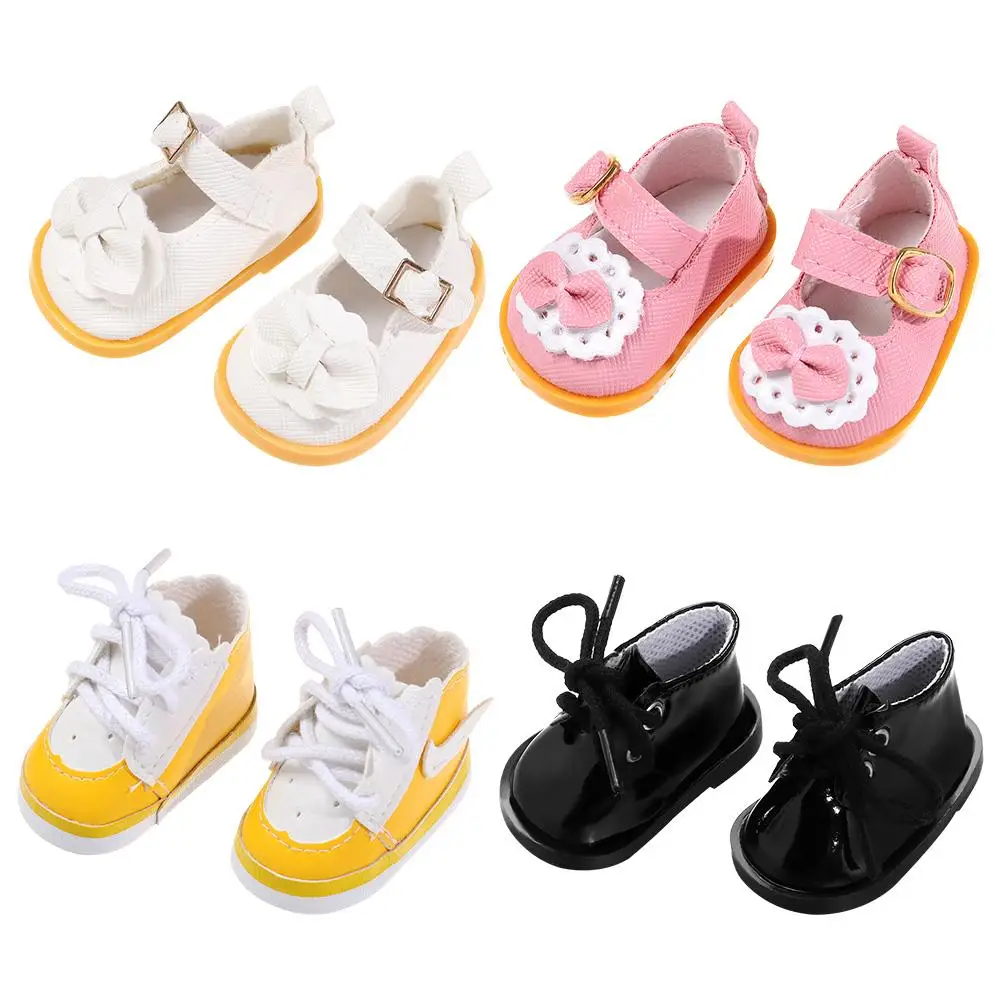 20cm Doll Shoes Clothes Accessories For 1/12 Dolls PU Leather Shoes Doll Fashion Boots DIY Doll Gift Toys