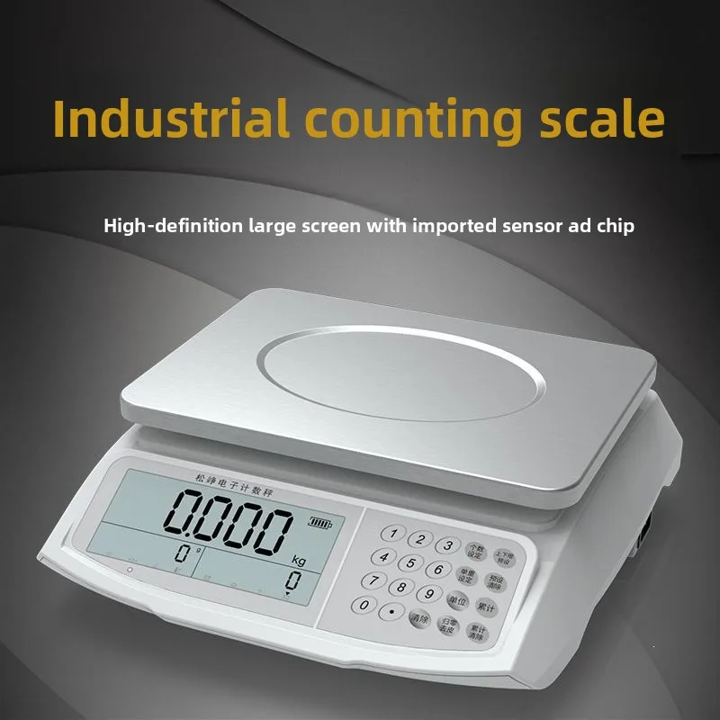 Electronic counting scale 10kg 30kg high precision 0.1g precision industrial weighing table