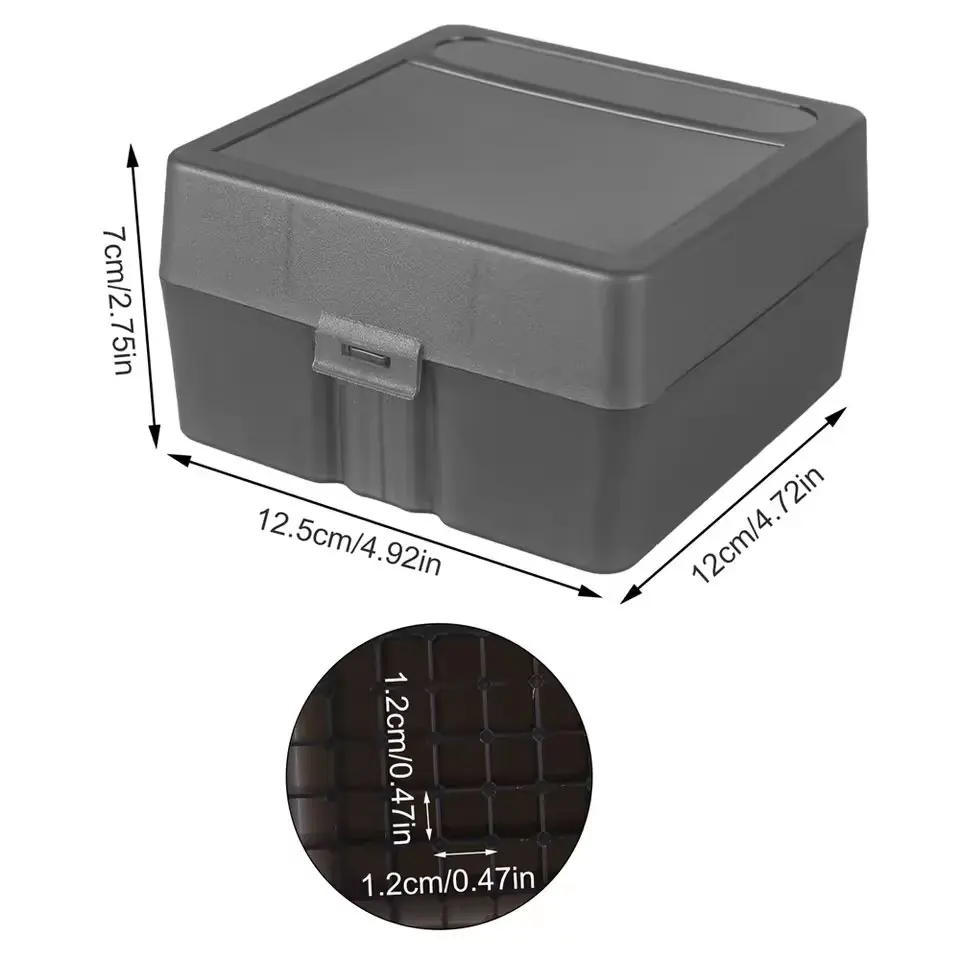 100 Rounds .223/5.56 Rifle Ammo Box Bullet Shell Holder Box Rifle Cartridge Storage Case Ammo Can Tactical Hunting Accessories