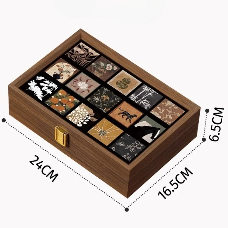 الجوز اللون صندوق مجوهرات فاخر الرجعية حلقة صناديق التخزين القلائد المحمولة القرط سوار عرض حالة منظم المجوهرات