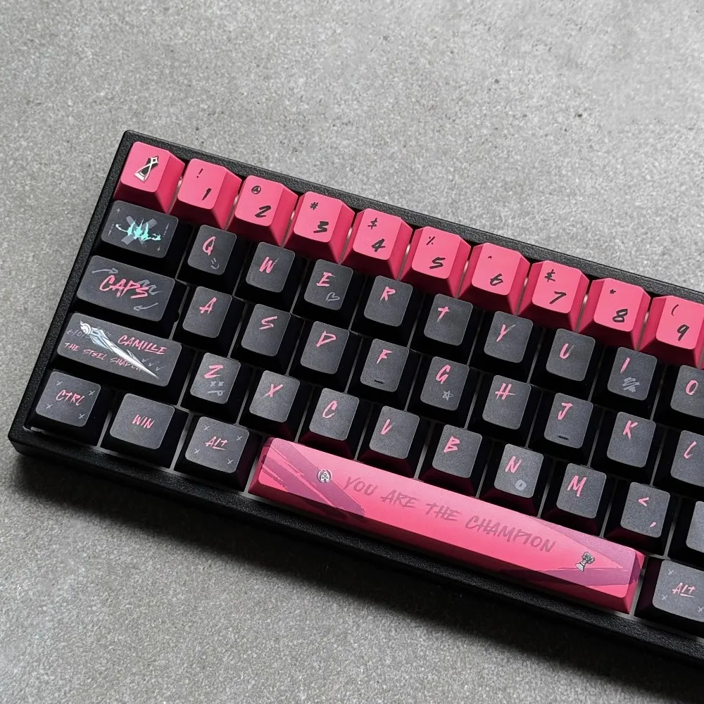 1 Set LOL Professional Player Ning Theme Keycaps PBT Dye Sublimation Key Caps Cherry Profile Lightproof Keycap For MX Switch