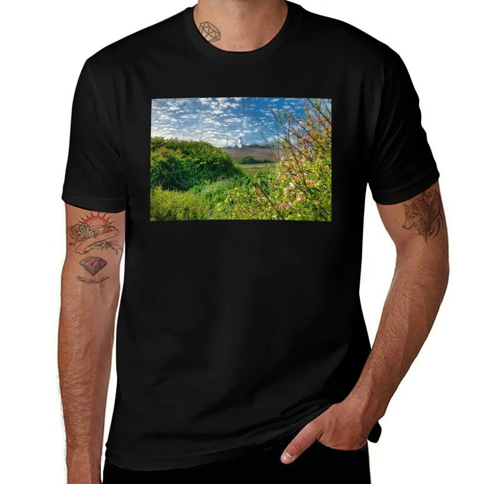 

North Foreland Lighthouse View T-Shirt custom t shirt vintage anime shirt mens funny t shirts