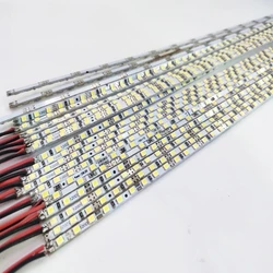 50 sztuk 50cm 12v 3mm 4mm Ultra cienka wąska LED twarda sztywna listwa światła 72 leds/m 120 leds/m reklama podświetlana ciepły biały biały