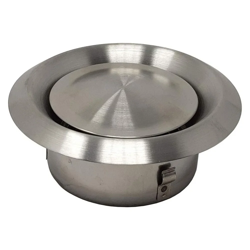 Ventilation Port Stainless Steel Vent Air Outlet Heaters Metal Cover Outlet Silver 100 125 150mm Air Conditioners