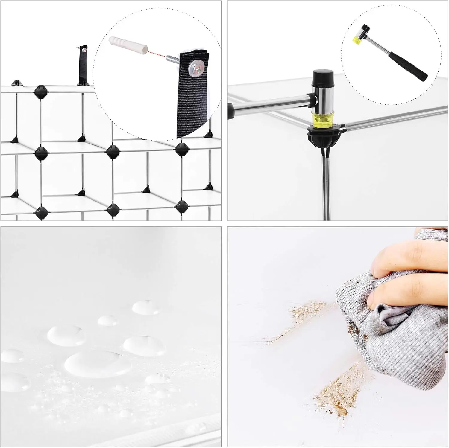 Songmics Shoe Rack, Space-Saving 28-Slot Plastic Shoe Storage Organizer Unit, Shoe Cabinet, Ideal For Entryway Hallway Closet