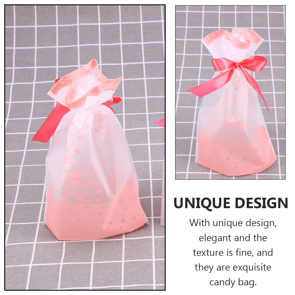 

25Pcs Cherry Blossom Candy Bags Pink Drawstring Gift Pouches for Wedding Engagement Bridal Shower Favor Packaging Bags