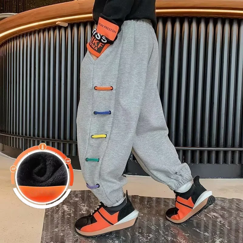 Children\'s Plush Pants, Sports Pants, Cool And Hygienic Pants, Spring And Autumn New Casual Pants Trend For Older Children