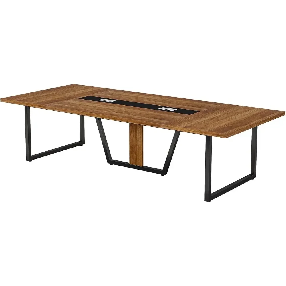 94.49x47.24x29.53 Inches Conference Table with Strong Metal Frame, Business Style Training Table for 10 People, Conference Table