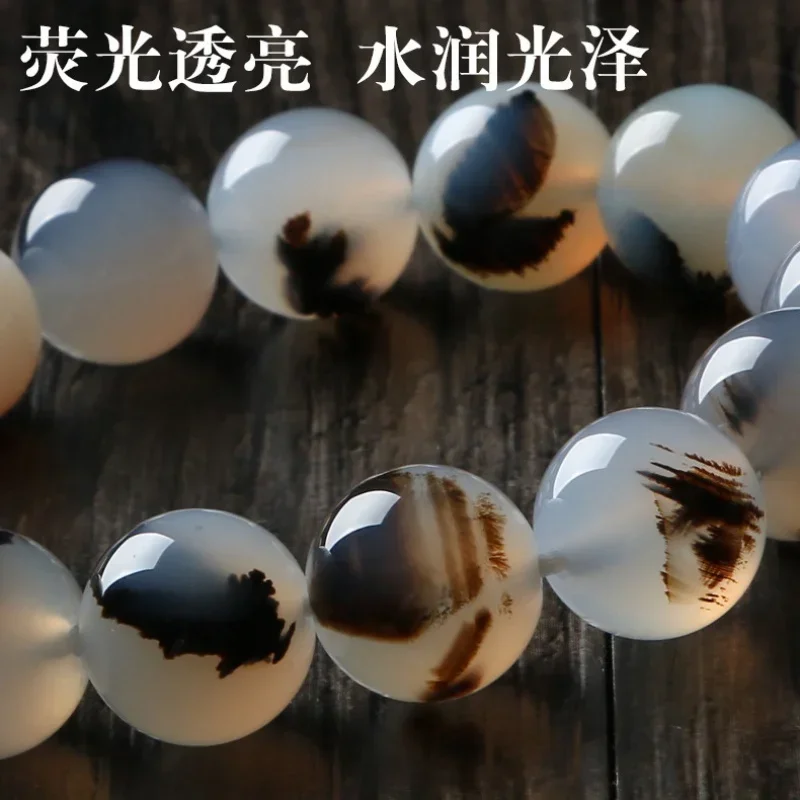 Water Grass Flower Agate Gem Ink Painting Wholesale Bracelet