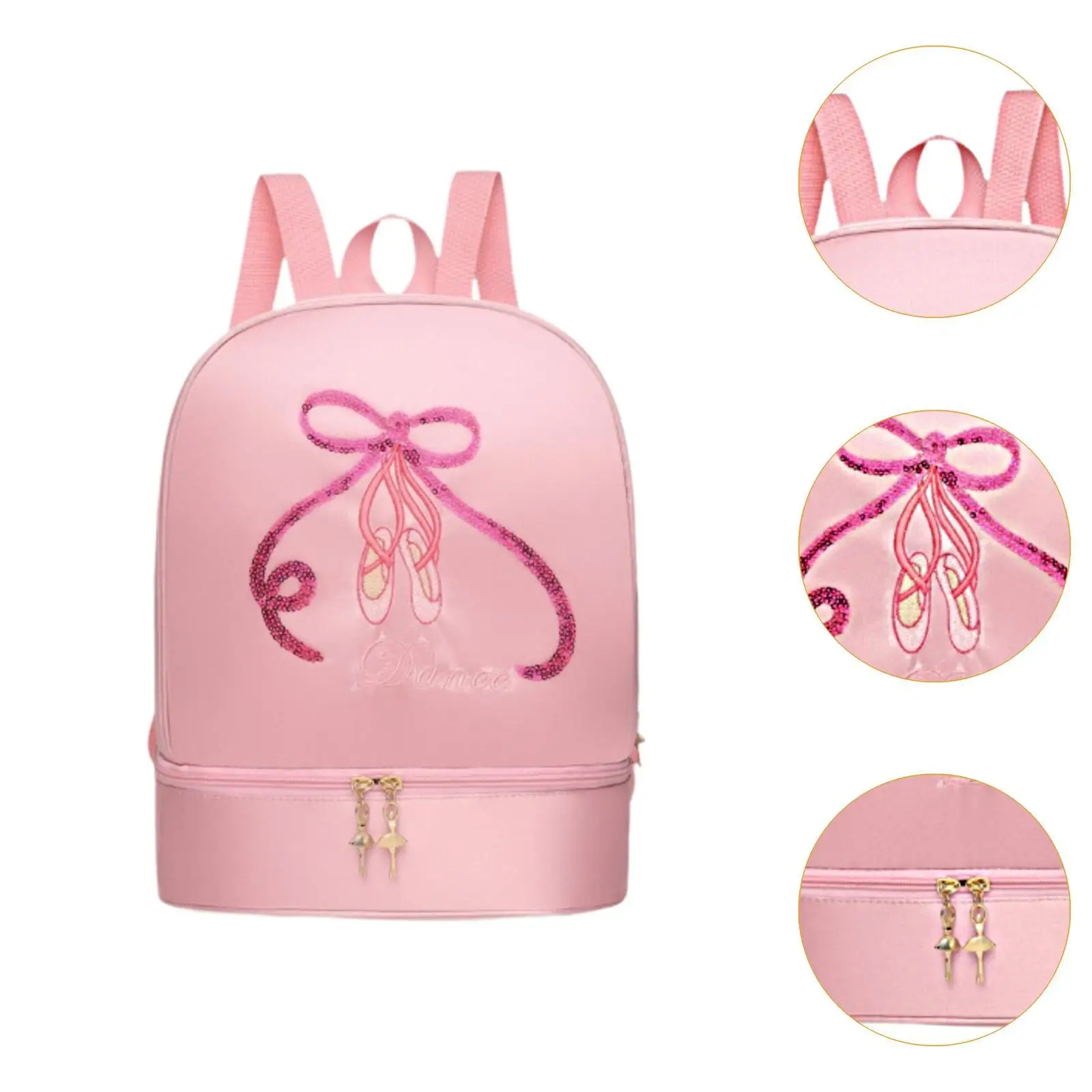 Ballet Dance Backpack Oxford Cloth Portable Waterproof Storage Bag Handbag with