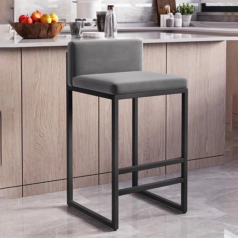 

High Stool Design Bar Chair For Counter Outdoor Kitchen Counter Bar Chair With Backrest Dining Taburete De Bar Home Furniture