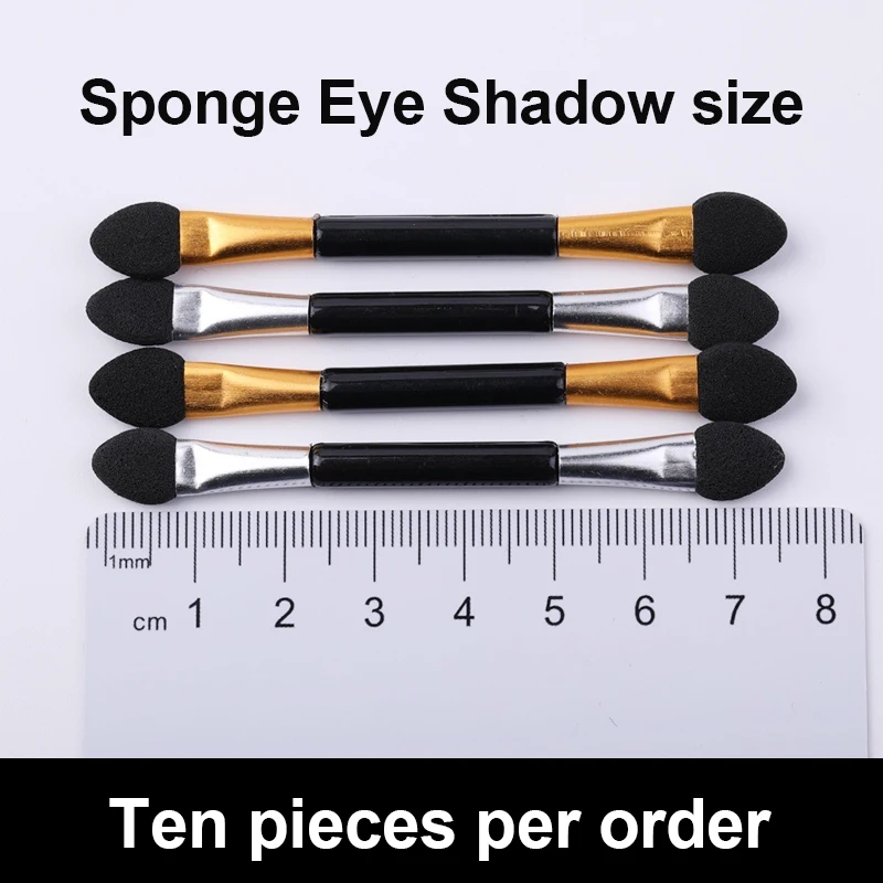﻿   10 stücke Kleine einweg doppelseitige Schwamm lidschatten applikator Mini Lidschatten Pinsel Augen Make-Up Pinsel Schwamm Stick