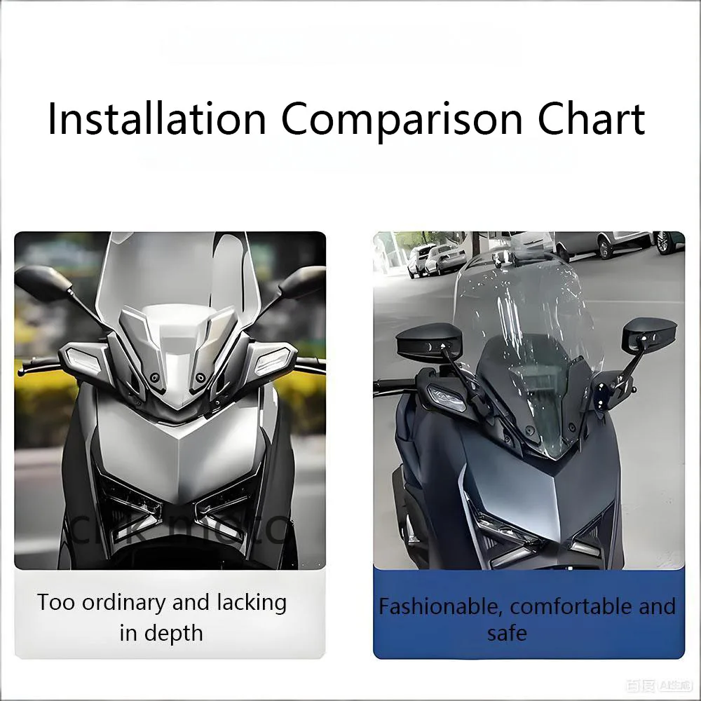 For Accesorios de motocicleta para Yamaha   X-MAX 300 2017-2024 espejos retrovisores soporte delantero Kit móvil