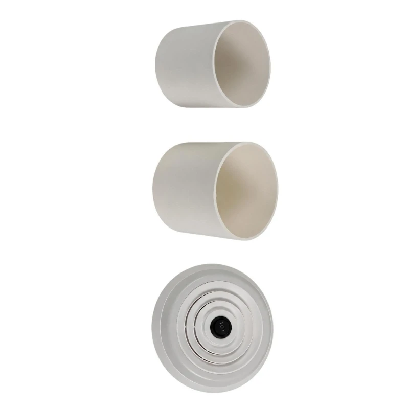 R9CC White Motorhome Roof Vent Component with Integrated LED Light for 12V